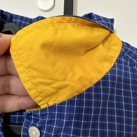 Tommy Hilfiger Button Up Chekered Long Sleeve Shirt Blue Women's Size US 2 - Picture 12 of 15